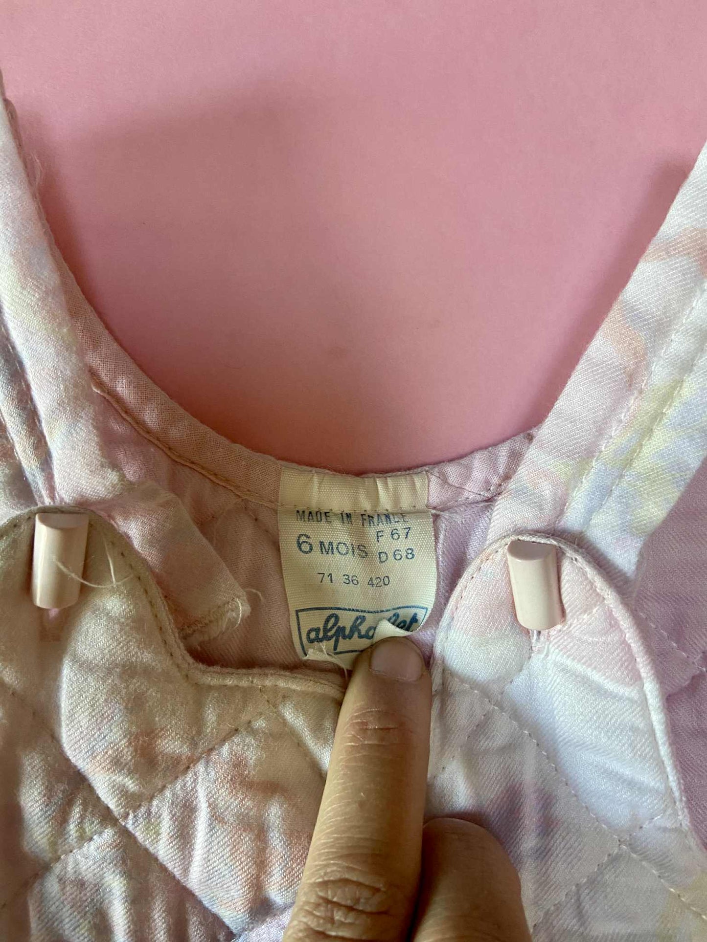 Salopette vintage gaufrée PASTEL