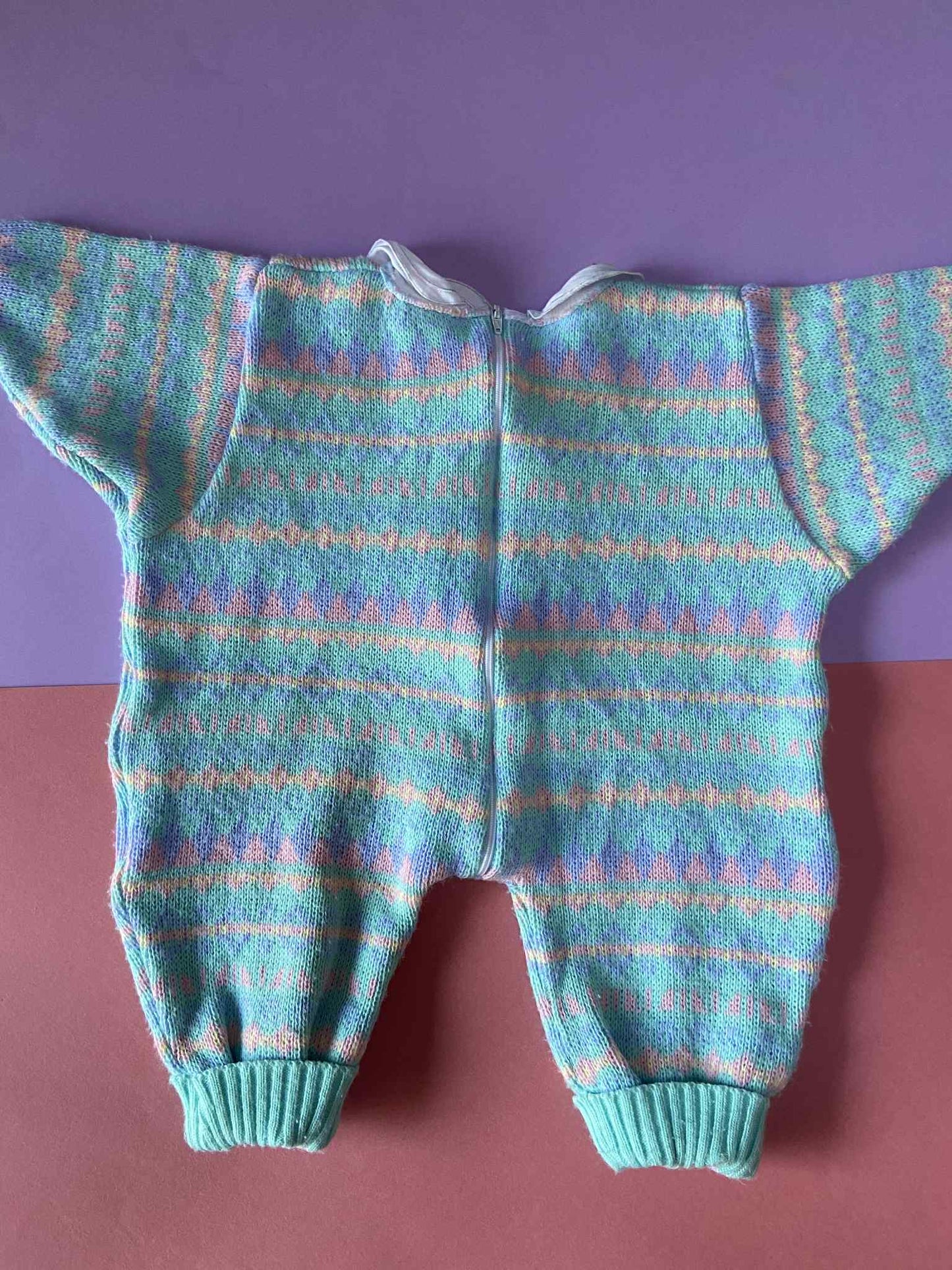 Combi maille vintage PASTEL bébé