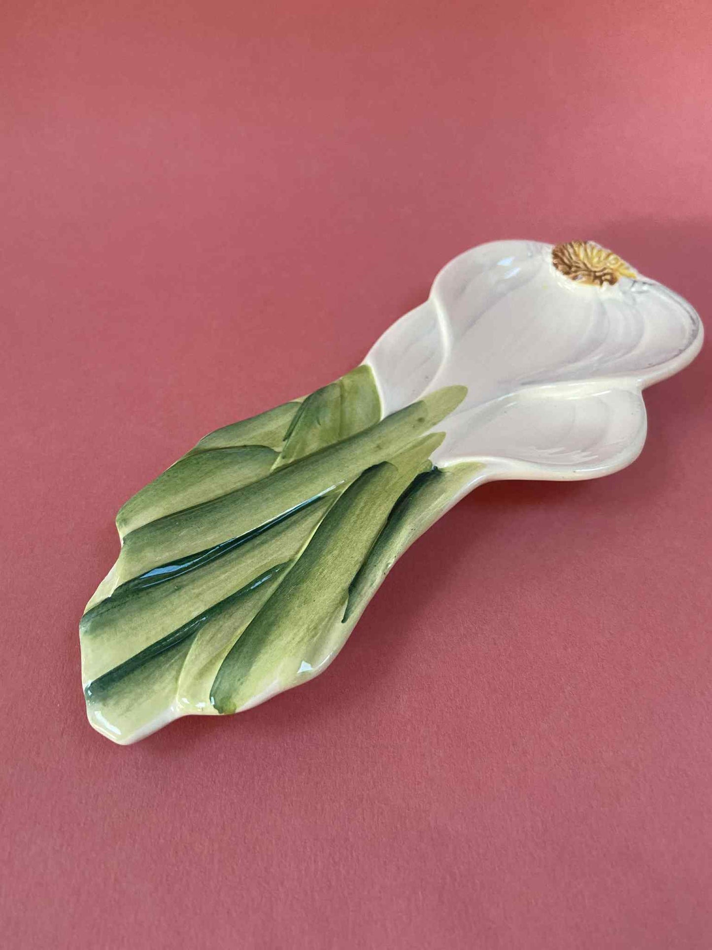 Repose cuillère céramique vintage Barbotine AIL