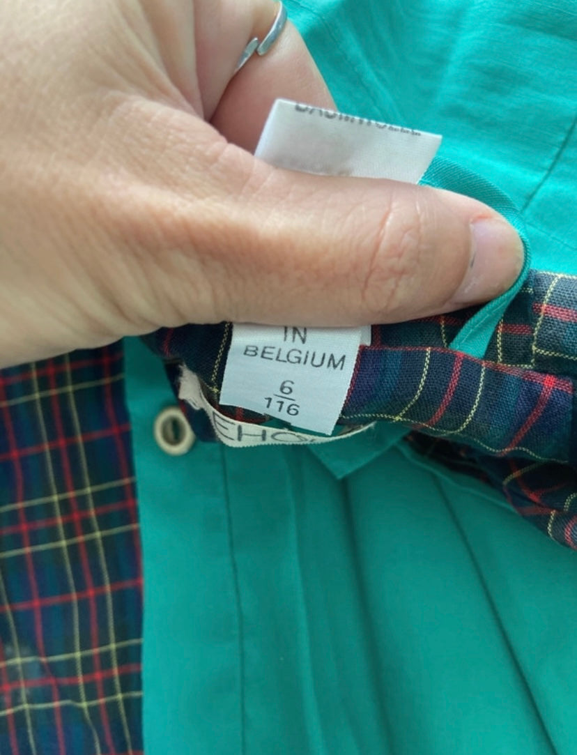 Manteau vert doublure écossaise vintage