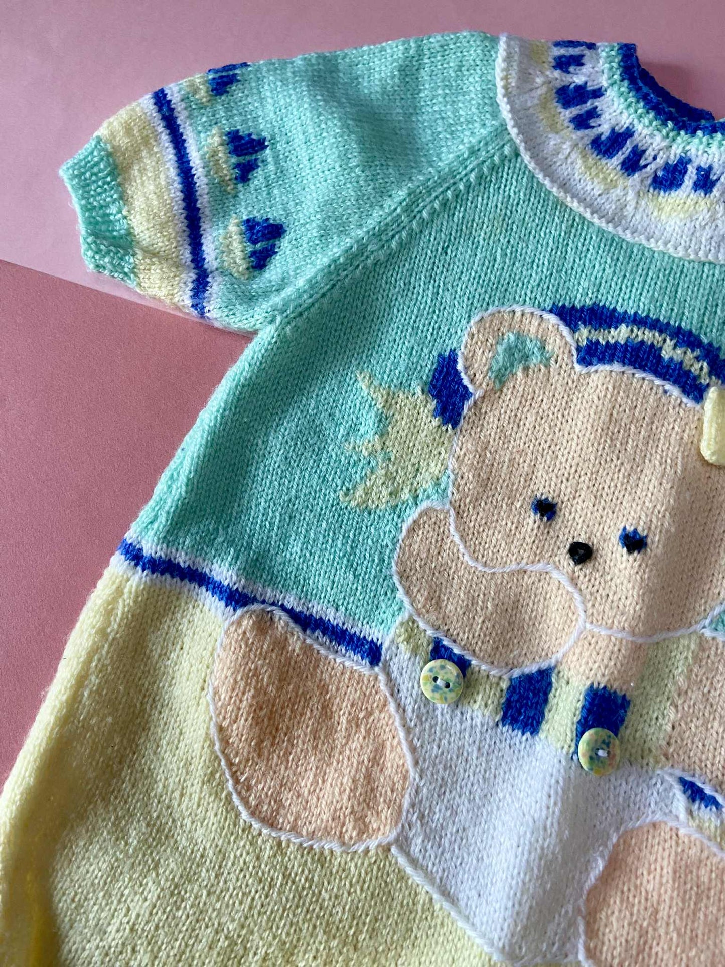 Combi maille bébé NOUNOURS PASTEL