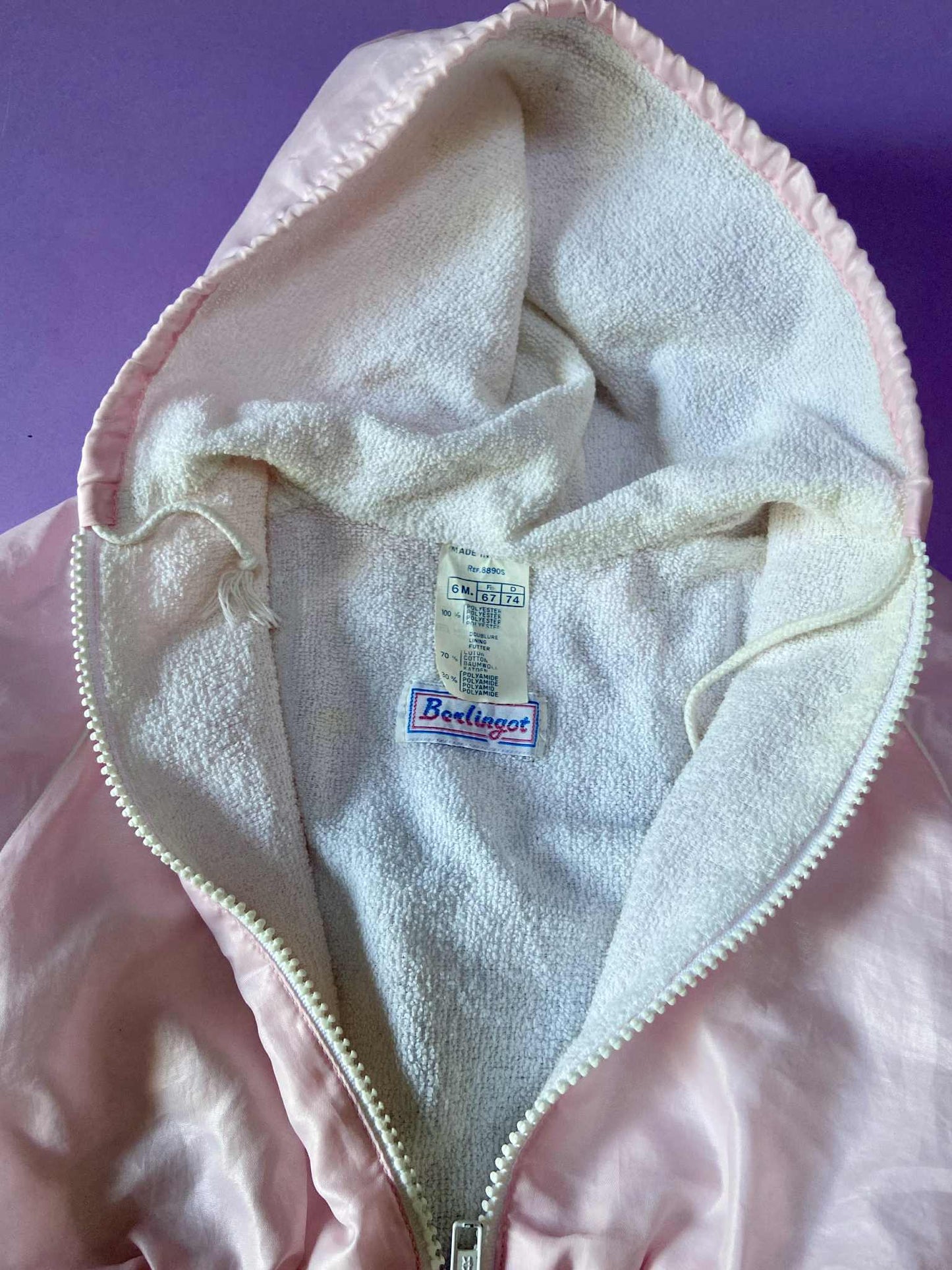 Manteau bébé vintage ROSE PASTEL