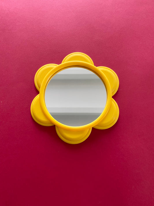 Mini miroir FLEUR JAUNE