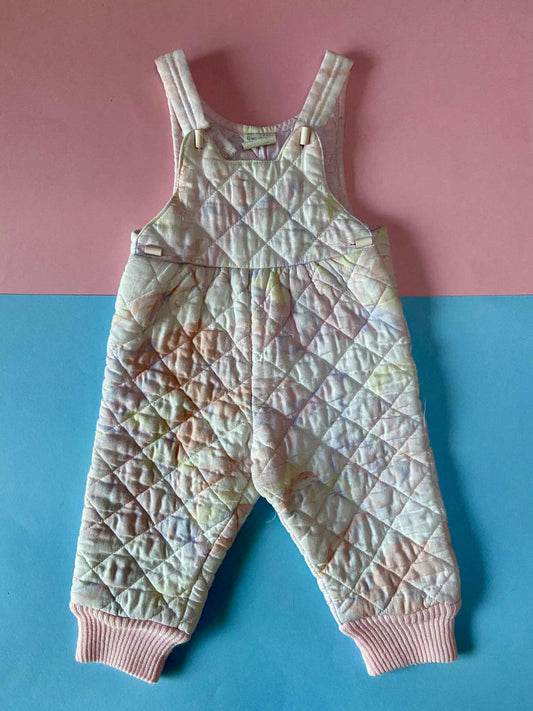Salopette vintage gaufrée PASTEL
