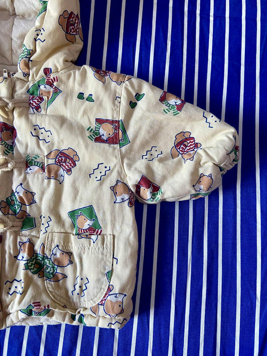 Manteau vintage bébé ECUREUILS