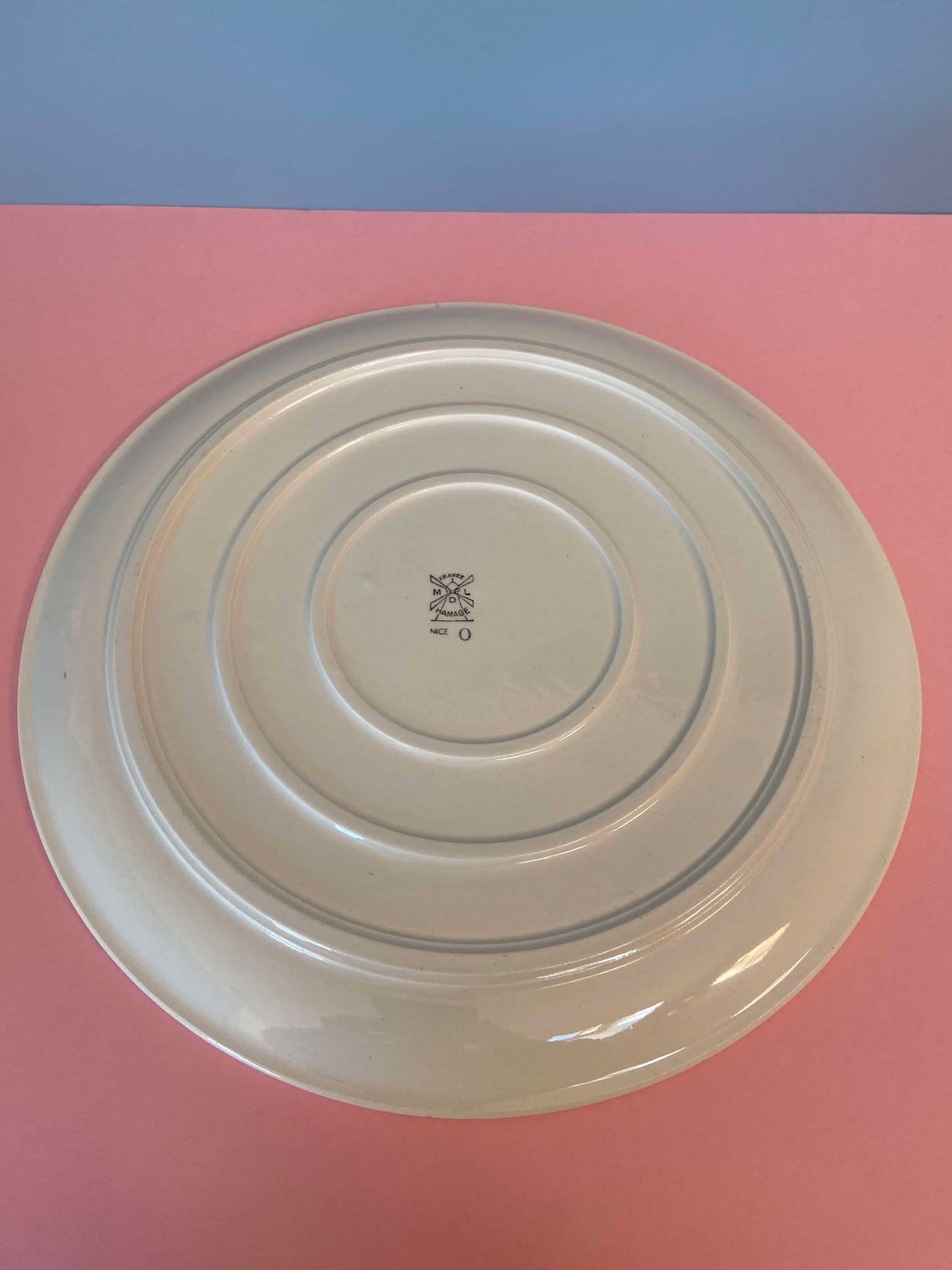 Plat de service Moulin des Loups motif floral