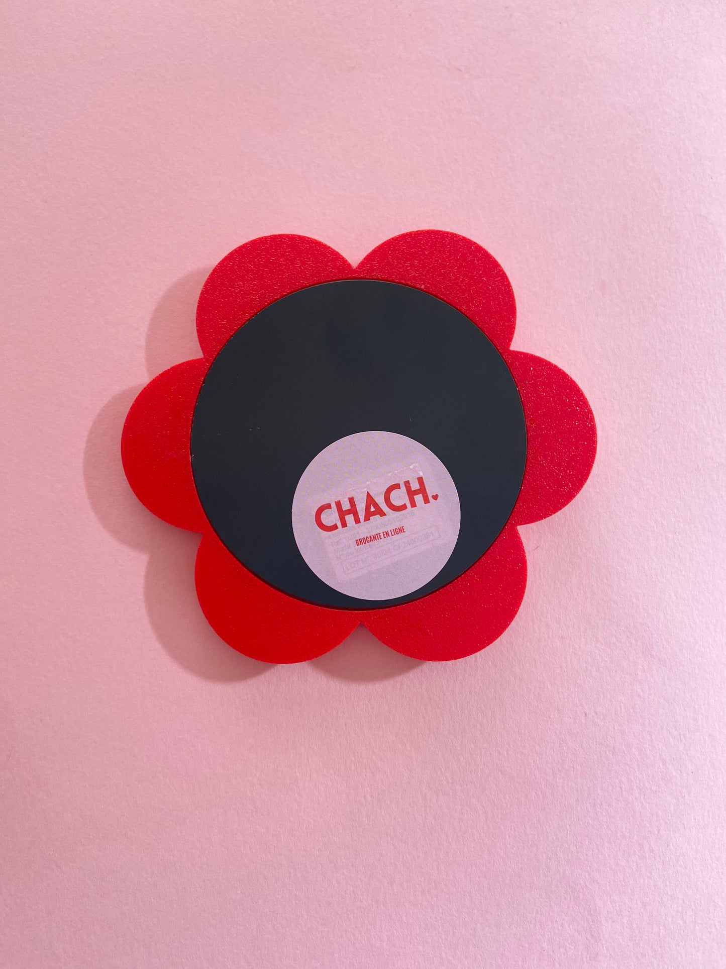 Mini miroir FLEUR ROUGE