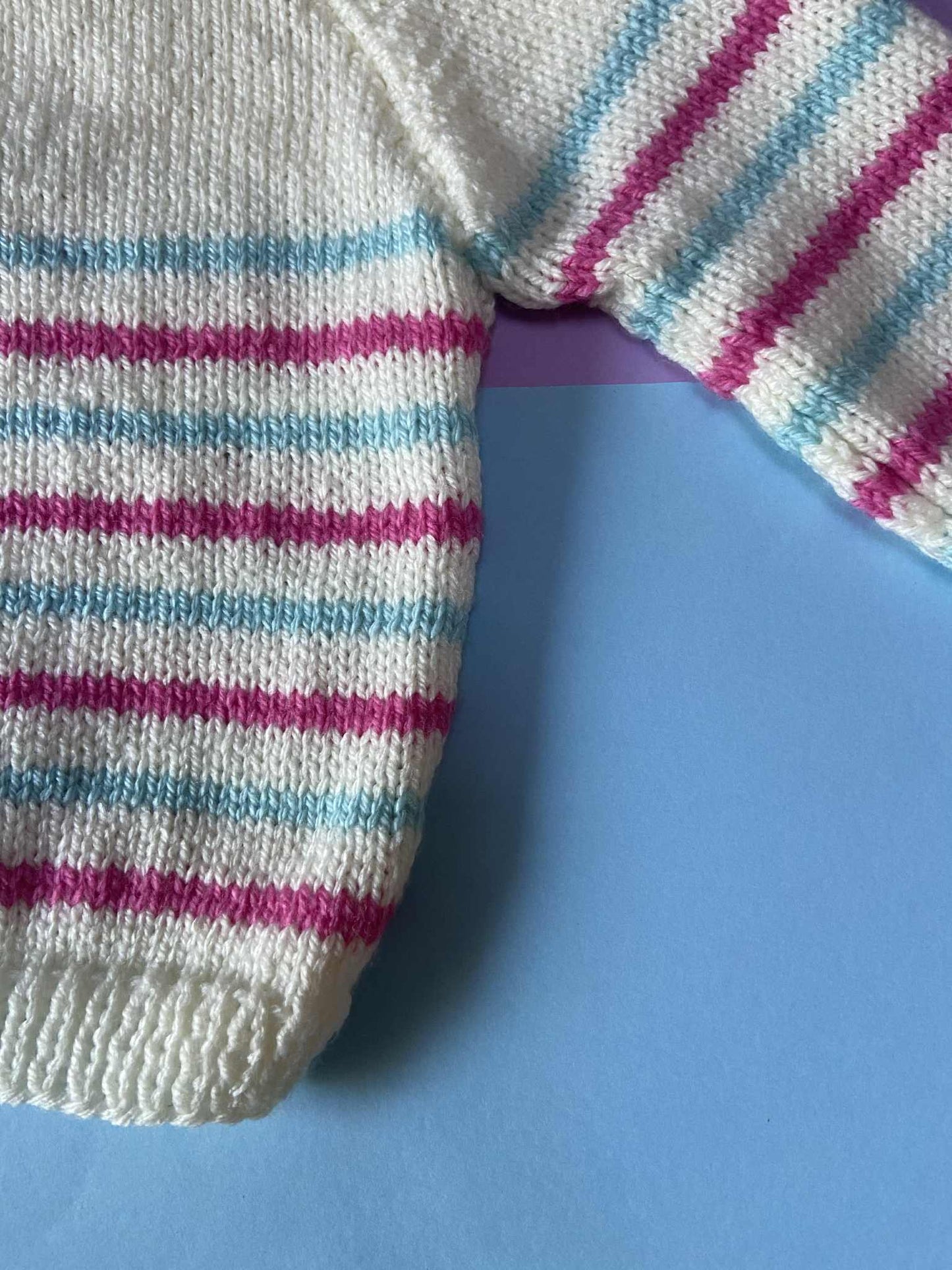 Pull maille vintage RAYURES pastel