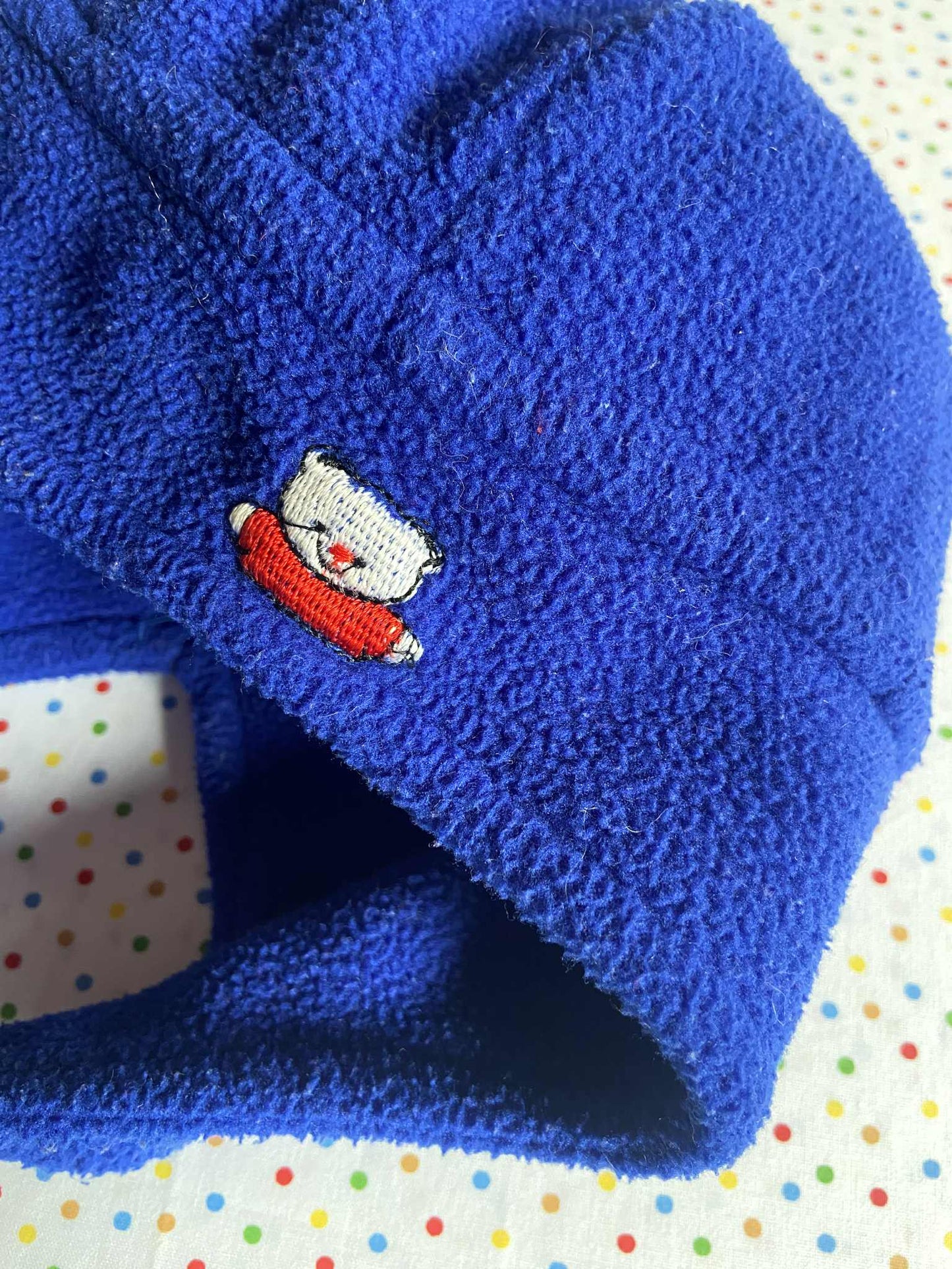 Chapka vintage polaire BLEU nounours