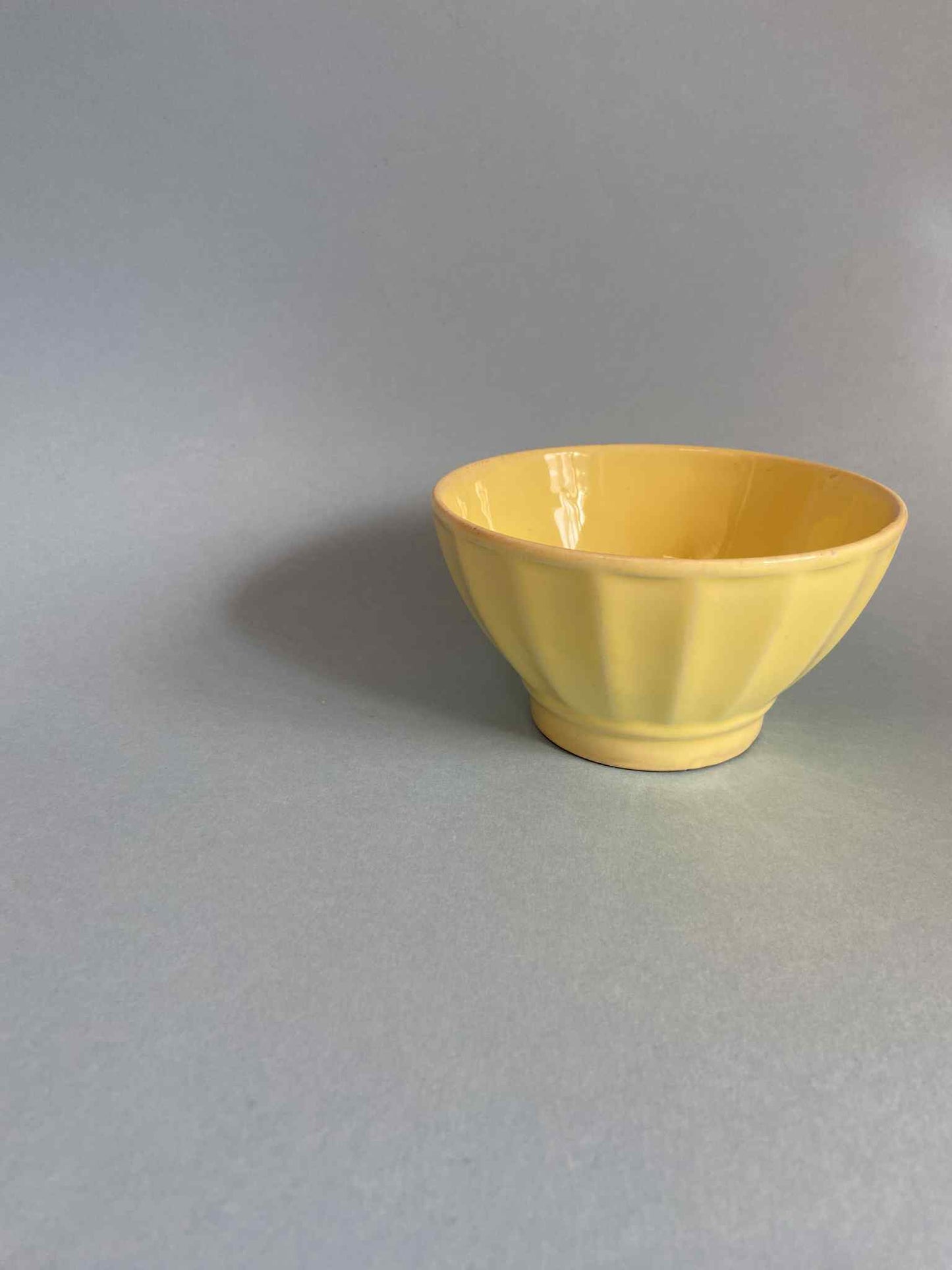 Bol céramique côtelé JAUNE BEURRE