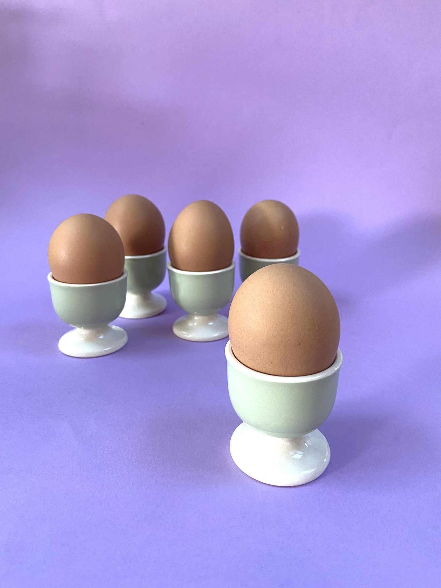 Lot 5 coquetiers céramique CELADON