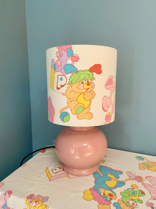 Lampe Créa CHACH pied céramique rose abat-jour POPPLES