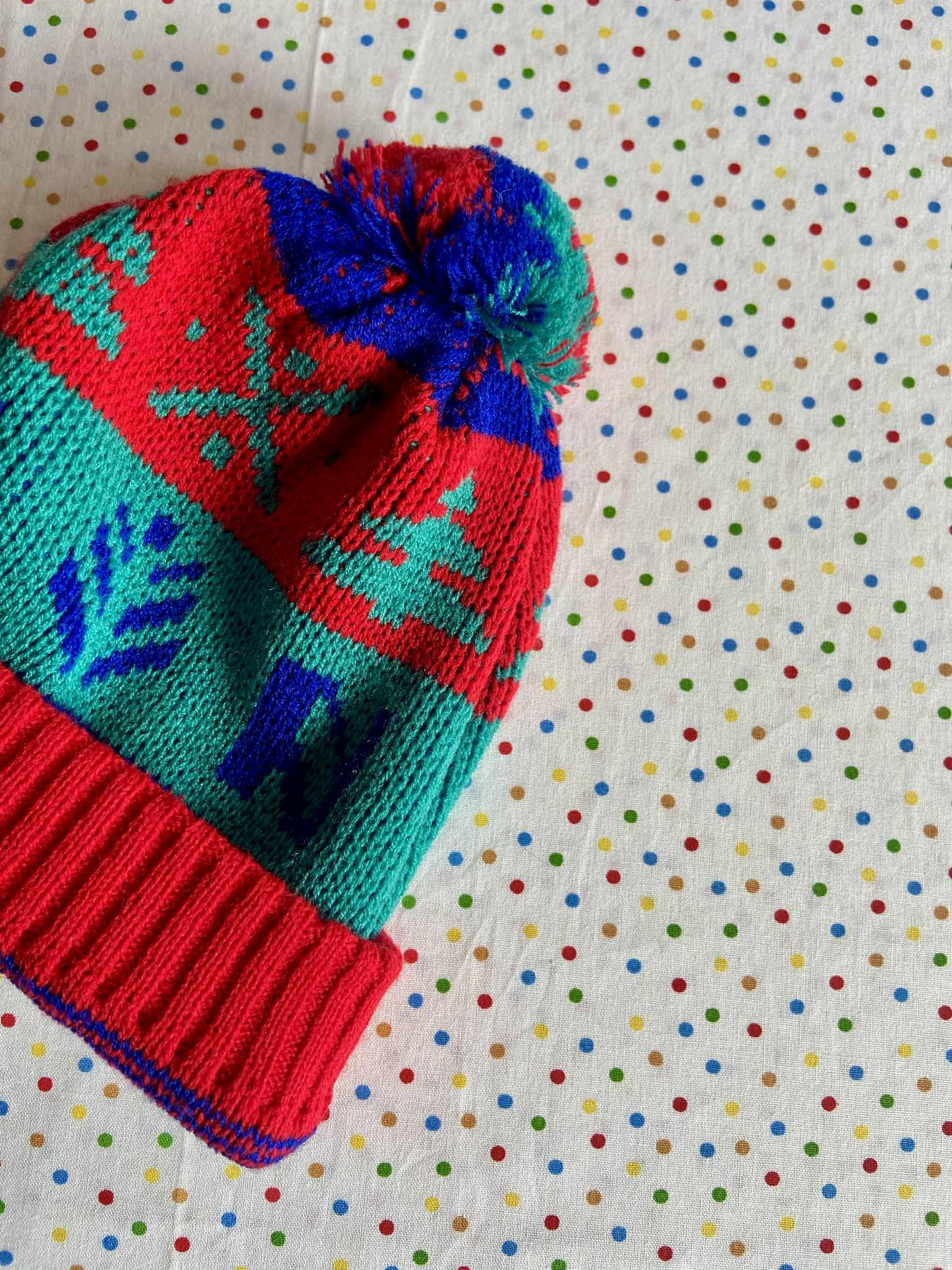 Bonnet vintage maille SKI