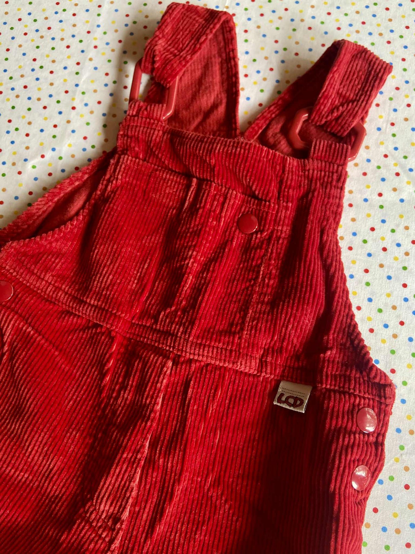 salopette velours côtelé ROUGE