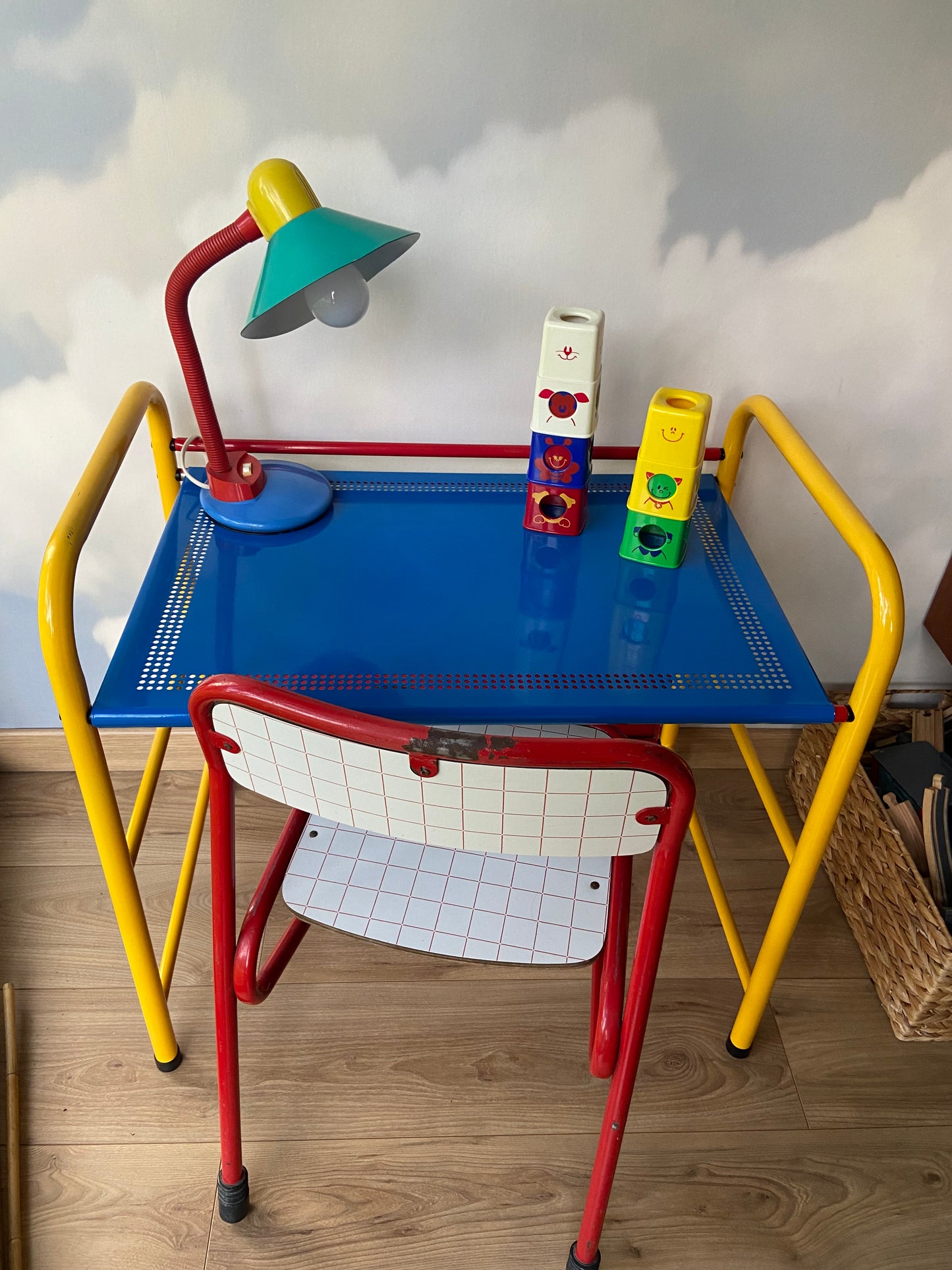 Bureau vintage COLORBLOCK années 80