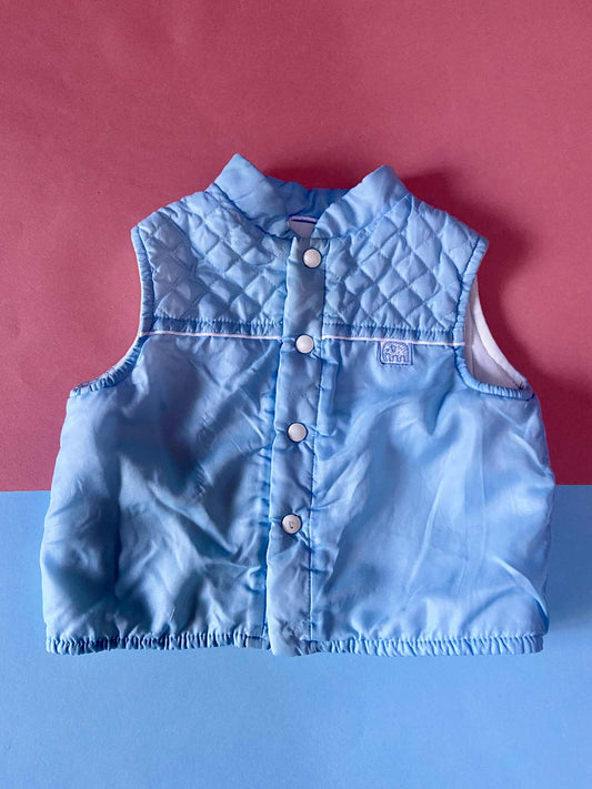 Gilet sans manches vintage BLEU CIEL
