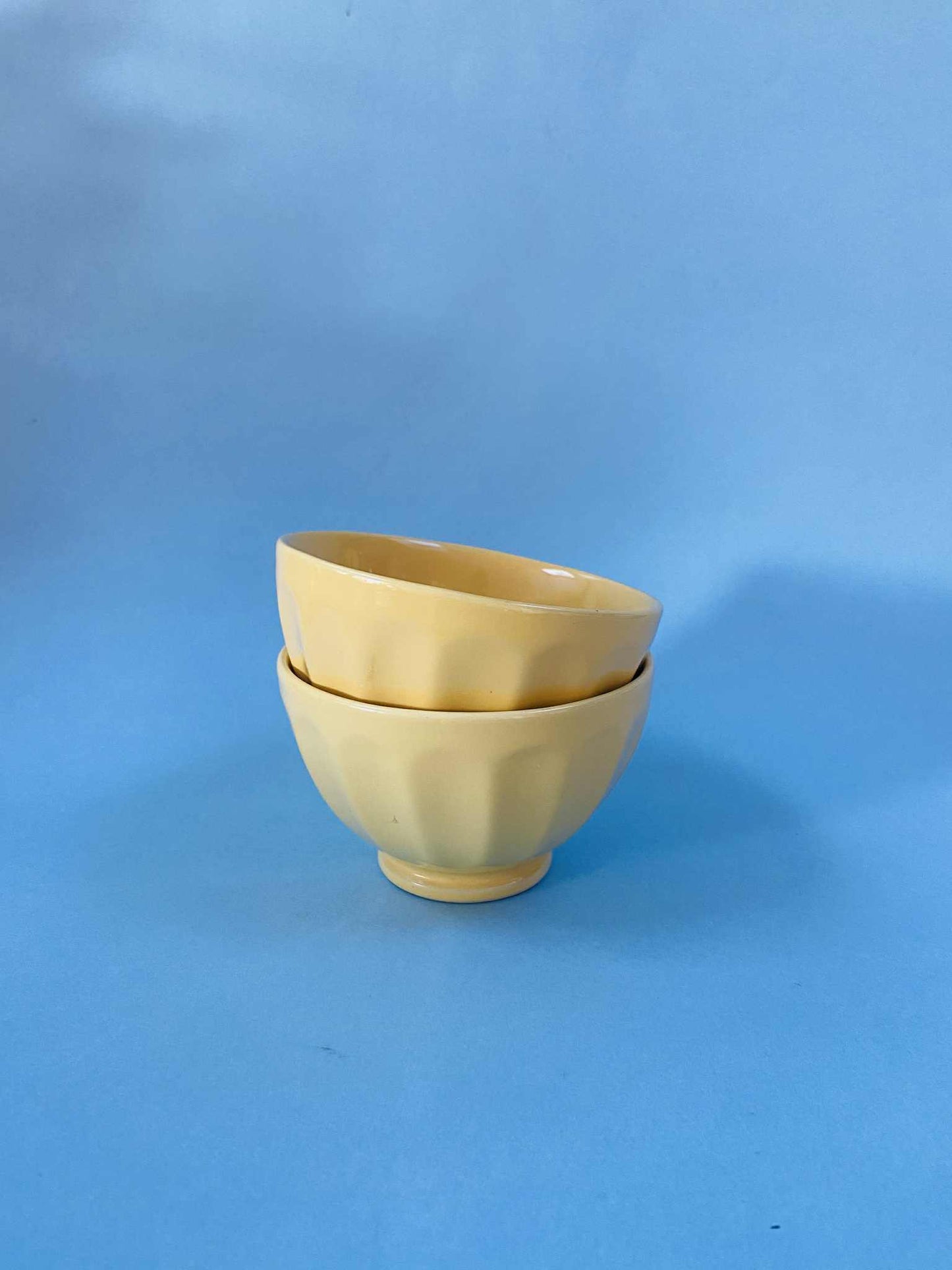 Duo petits bols côtelés jaunes AFIBEL