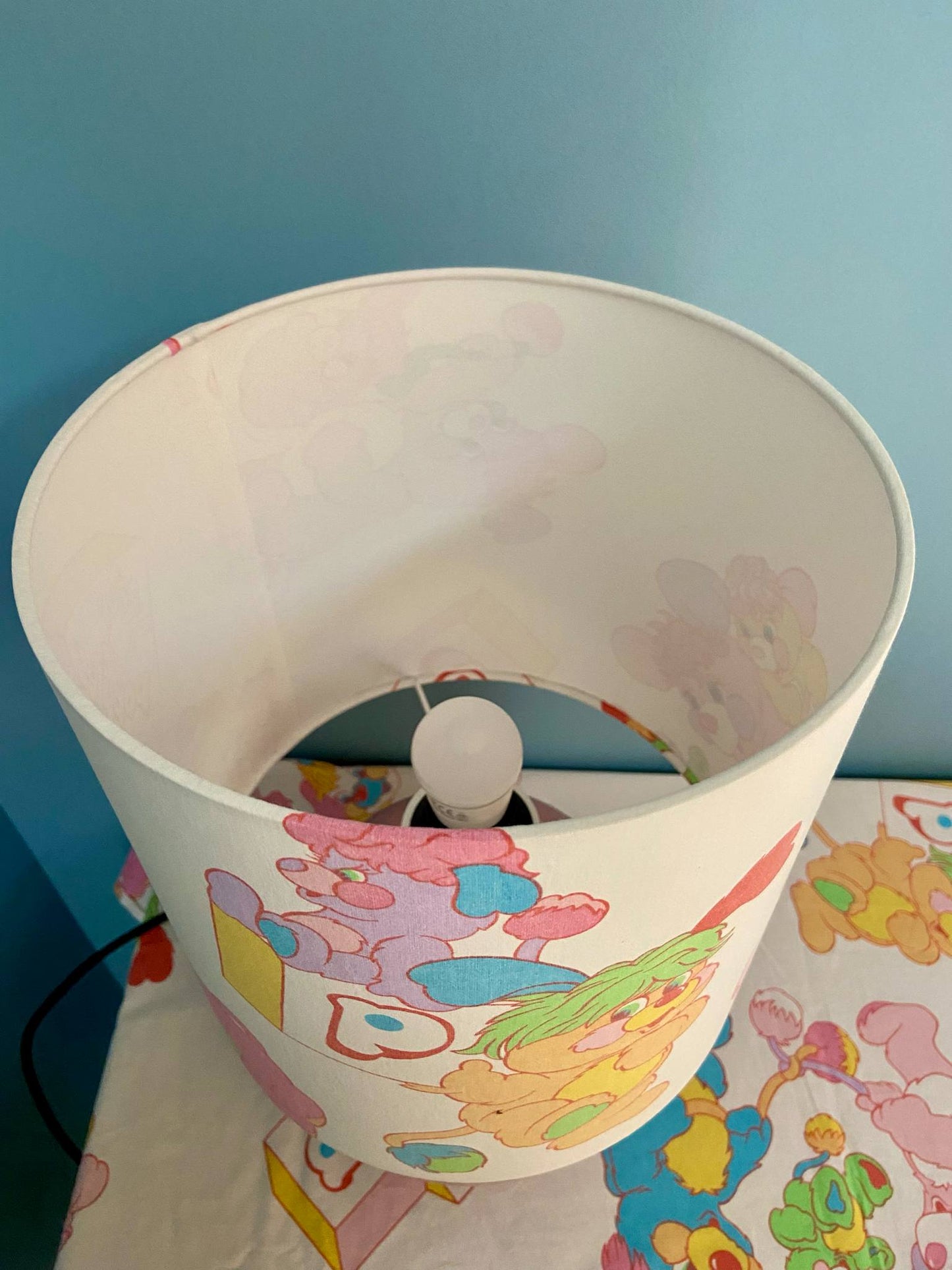 Lampe Créa CHACH pied céramique rose abat-jour POPPLES
