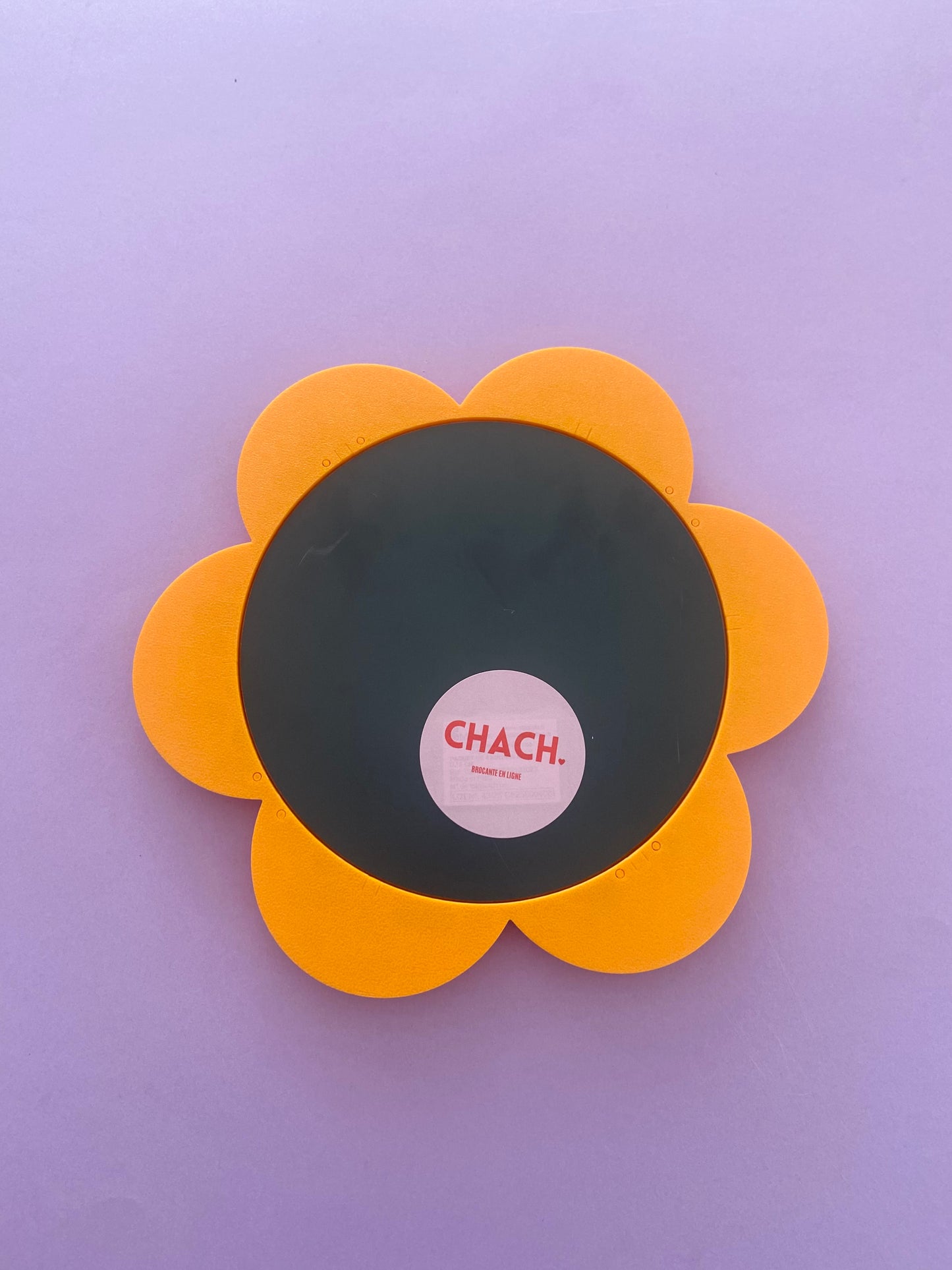 Miroir CHACH Fleur ORANGE 21cm