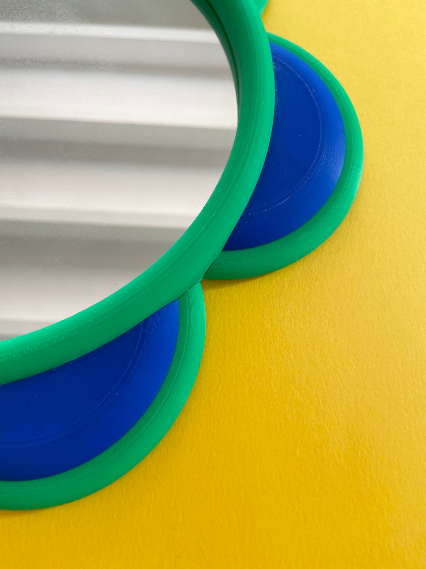 Miroir FLEUR Bl-GOÛT vert/bleu