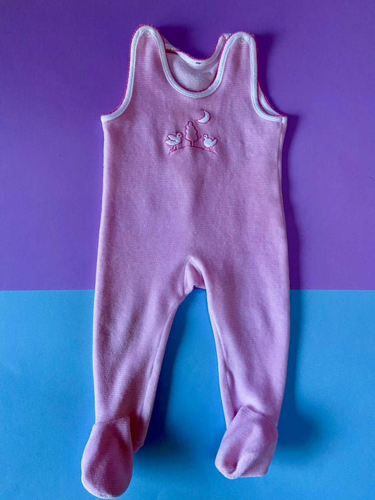 Combi velours rose vintage PETIT BATEAU