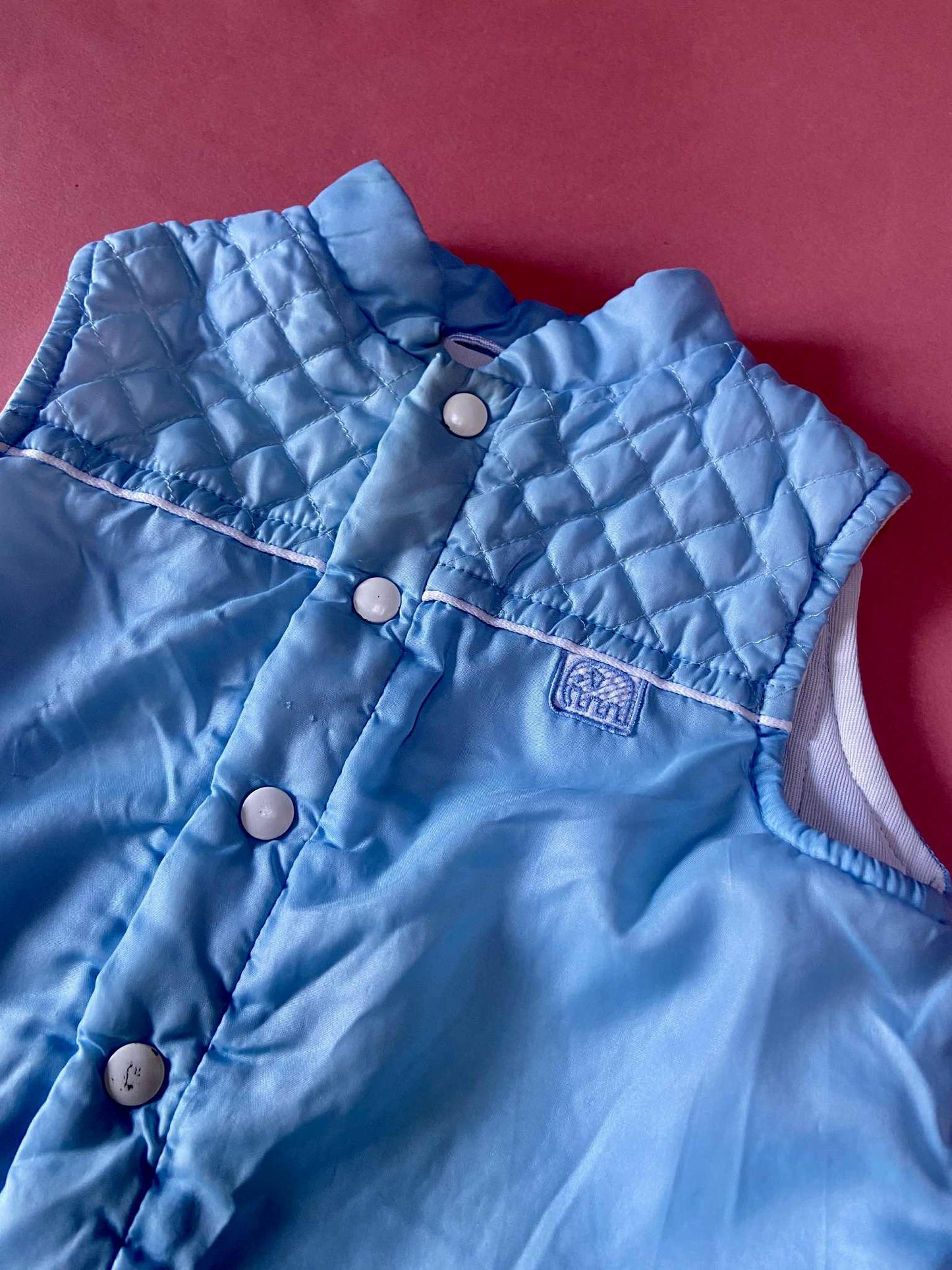 Gilet sans manches vintage BLEU CIEL
