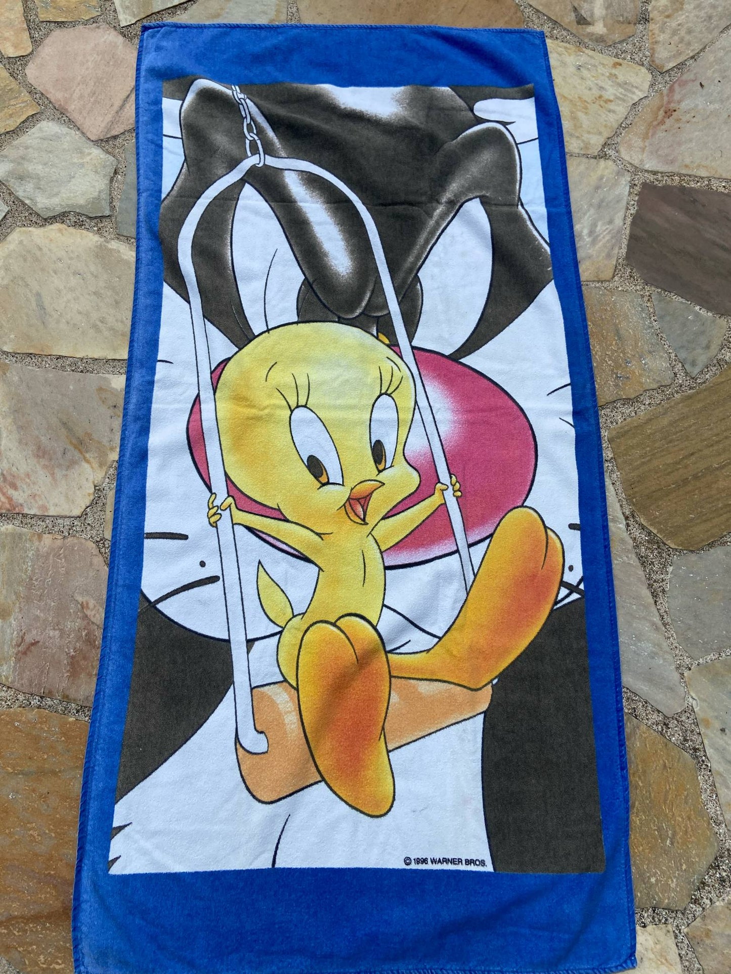 Serviette de plage vintage TITI et GROSMINET