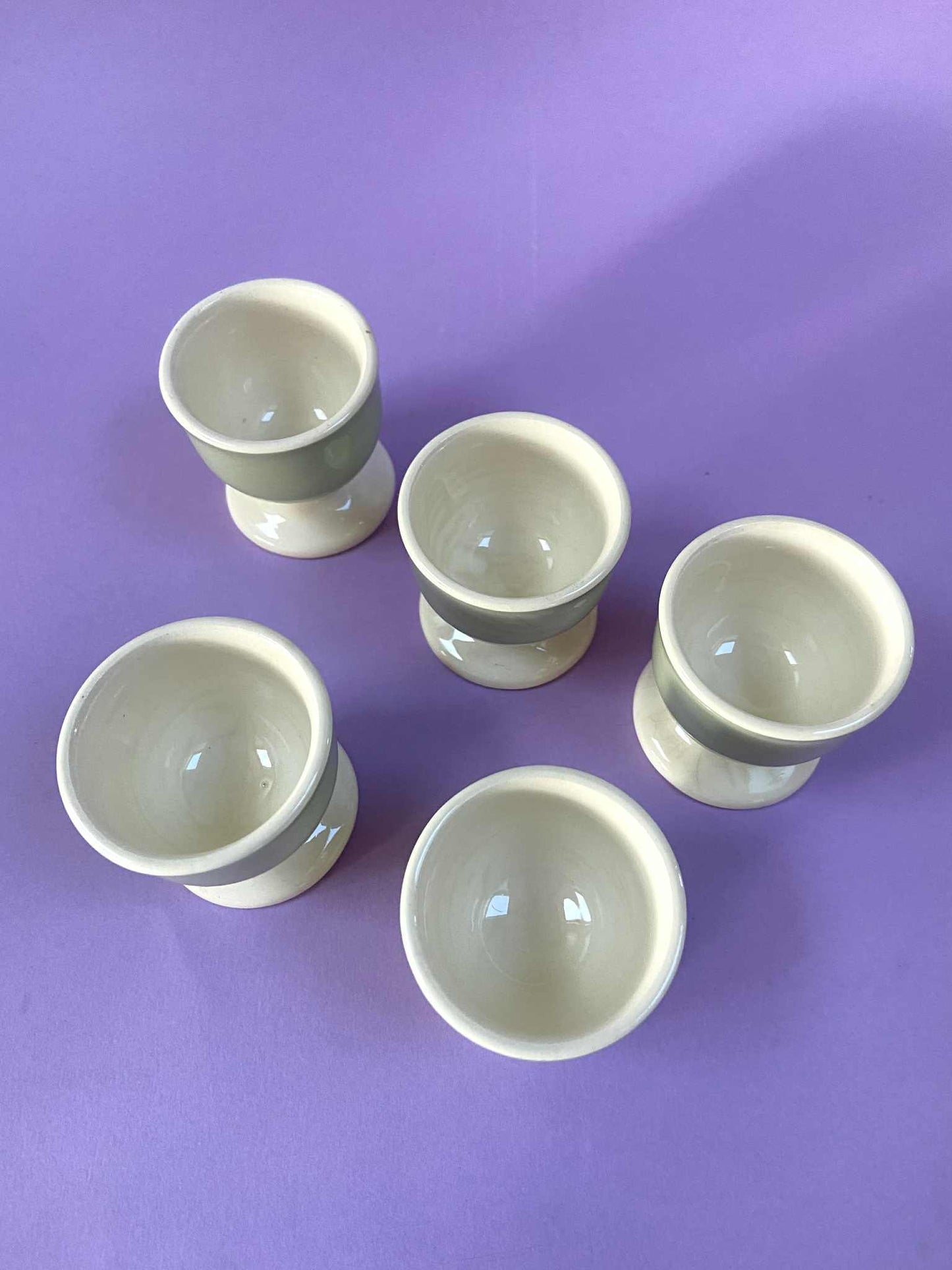 Lot 5 coquetiers céramique CELADON