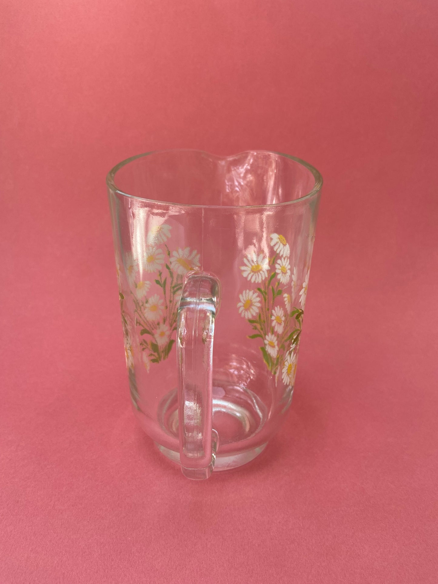 Pichet en verre vintage MARGUERITES