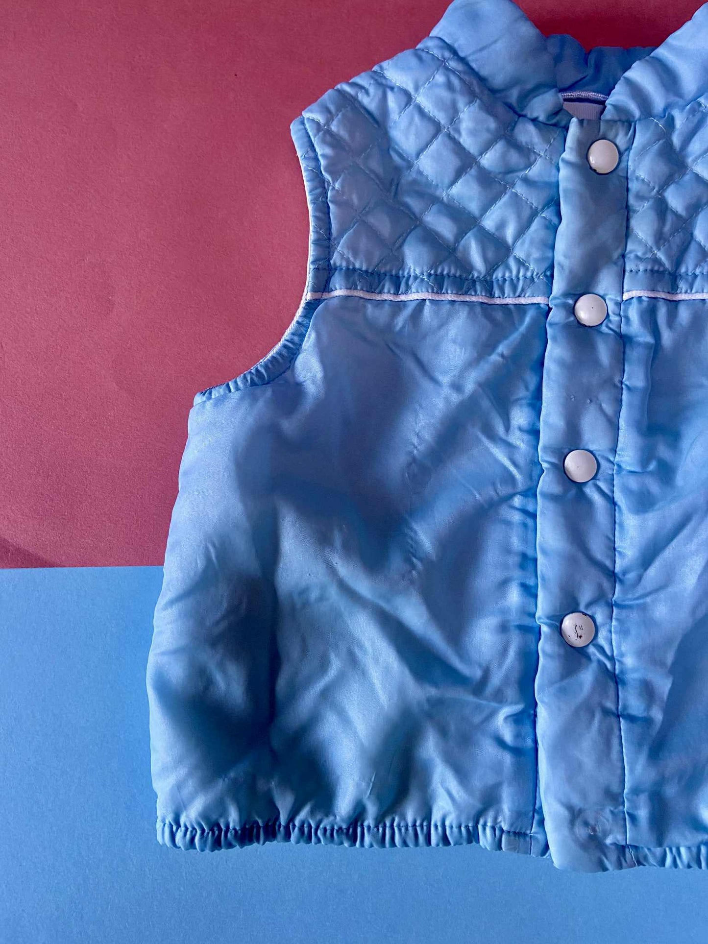 Gilet sans manches vintage BLEU CIEL