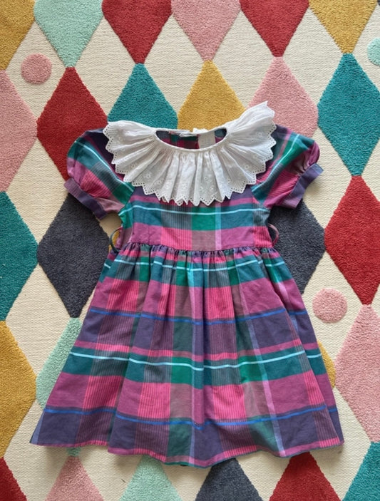 Robe vintage colerette brodée
