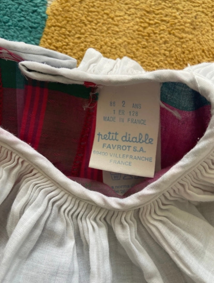 Robe vintage colerette brodée