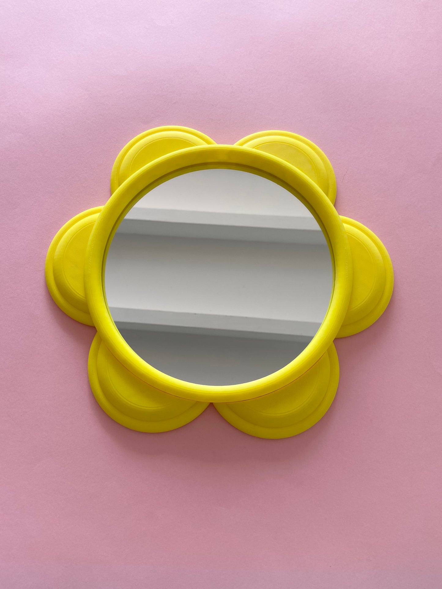 Miroir FLEUR 29cm JAUNE