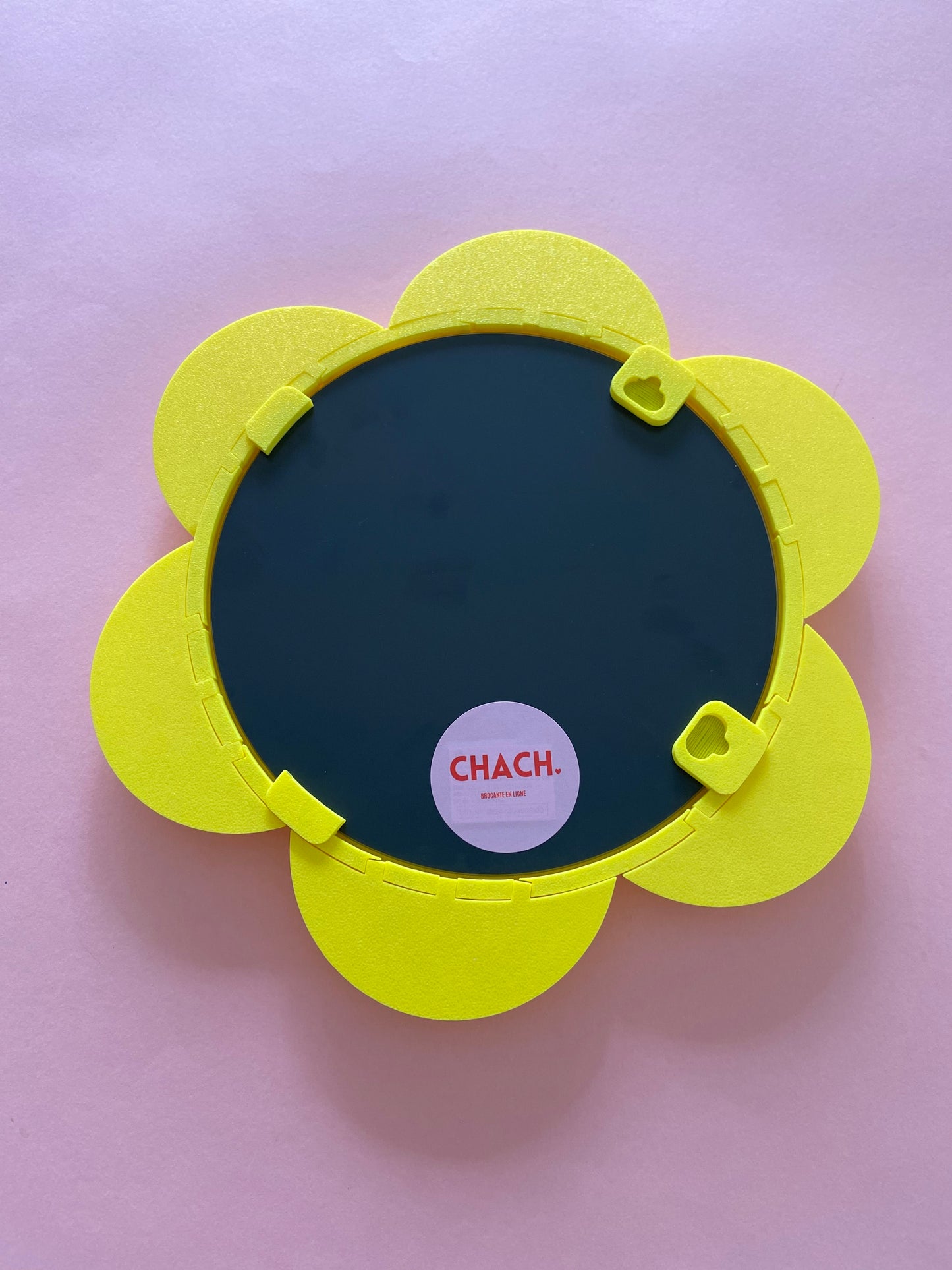 Miroir FLEUR 29cm JAUNE