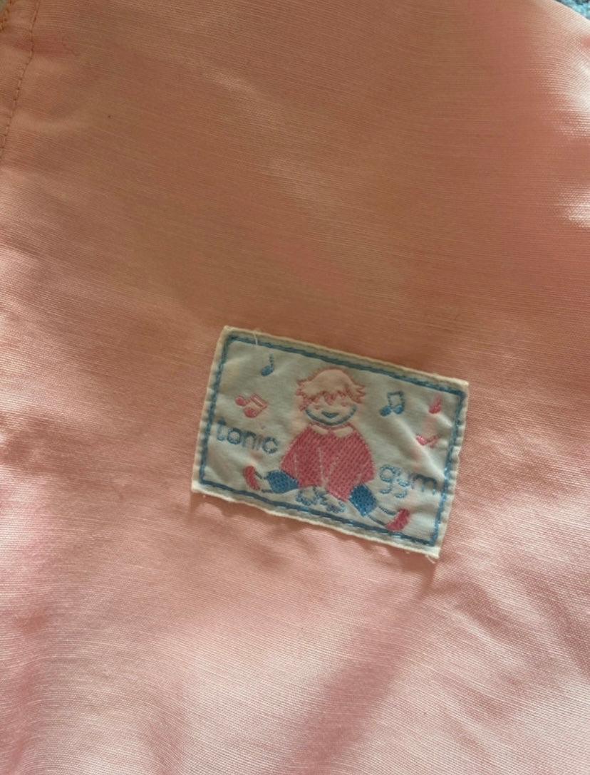 Manteau vintage bébé Rose doublure moumoute