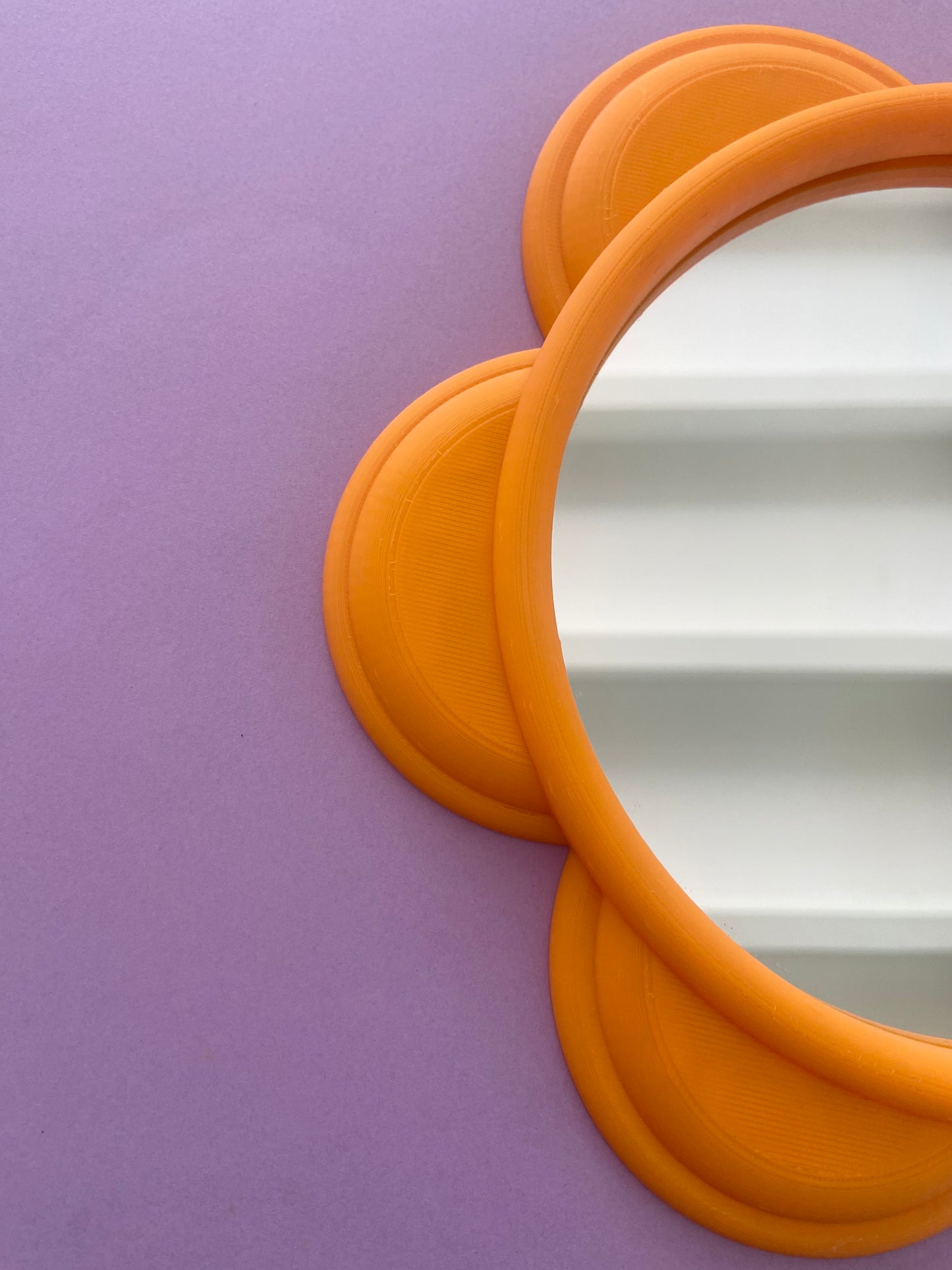 Miroir CHACH Fleur ORANGE 21cm