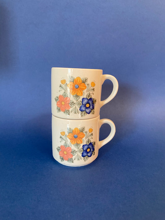 Tasse en Grès motif FLEURI
