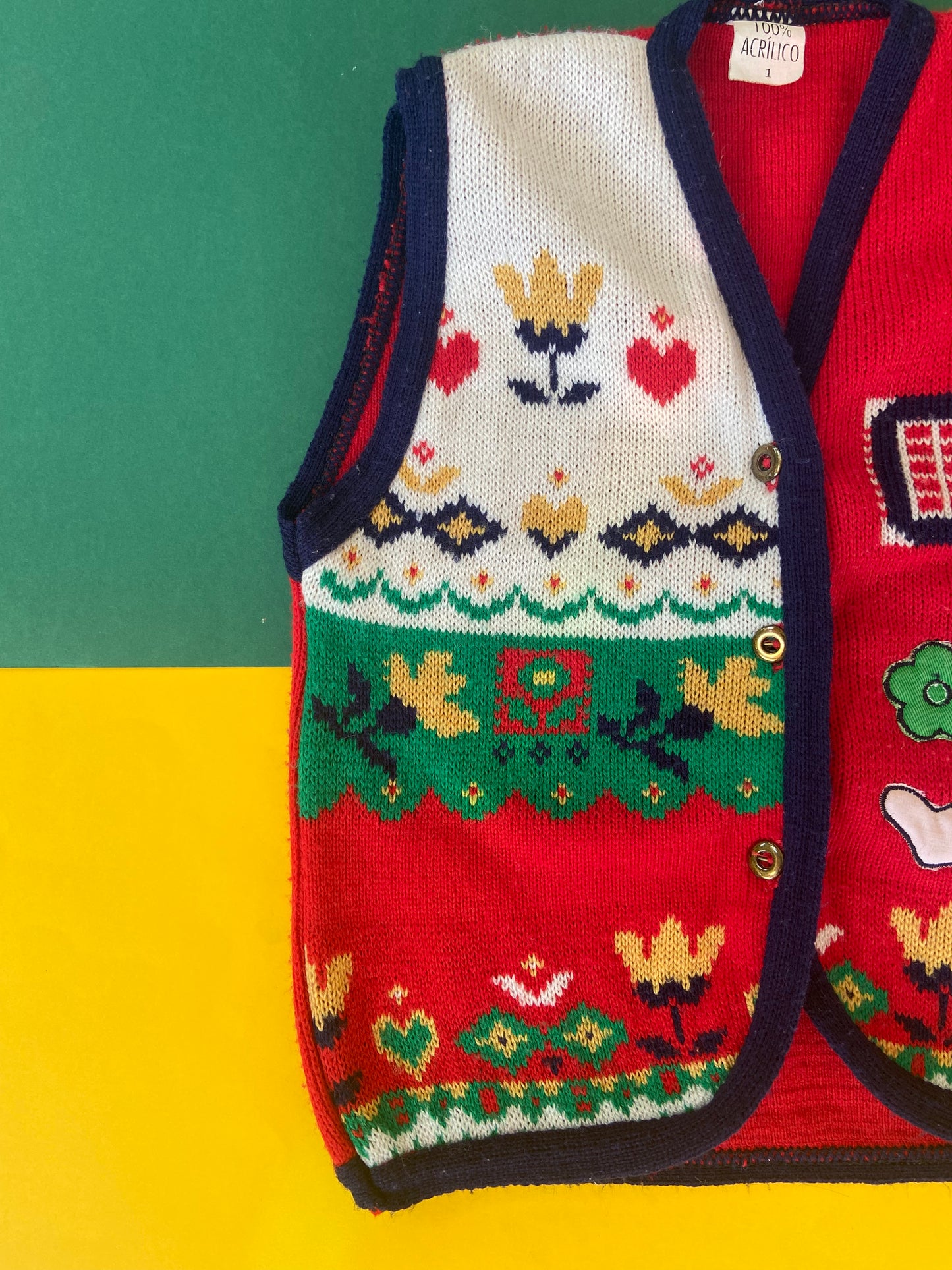 Gilet sans manche vintage TRICOT LAPIN