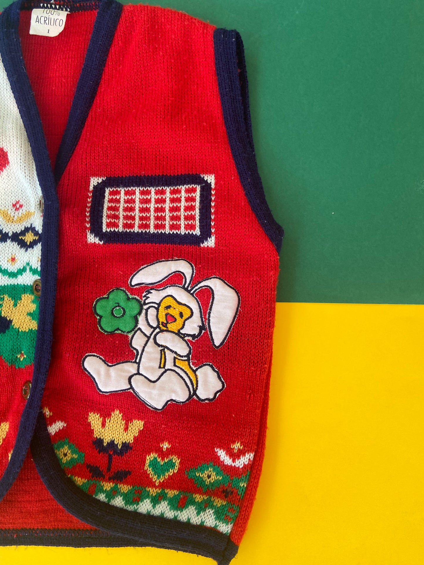 Gilet sans manche vintage TRICOT LAPIN
