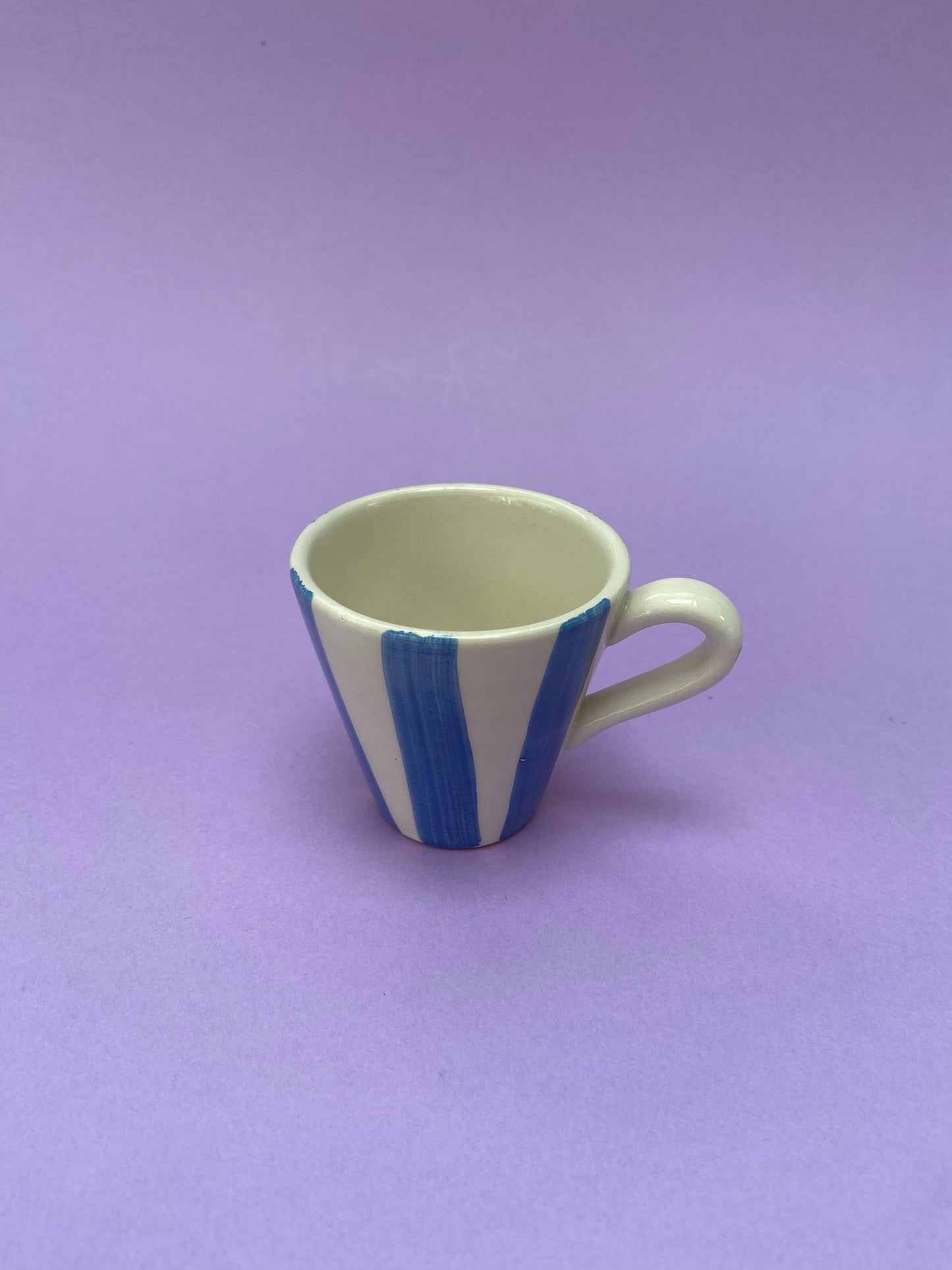 Ensemble tasse et sous tasse RAYURES bleu