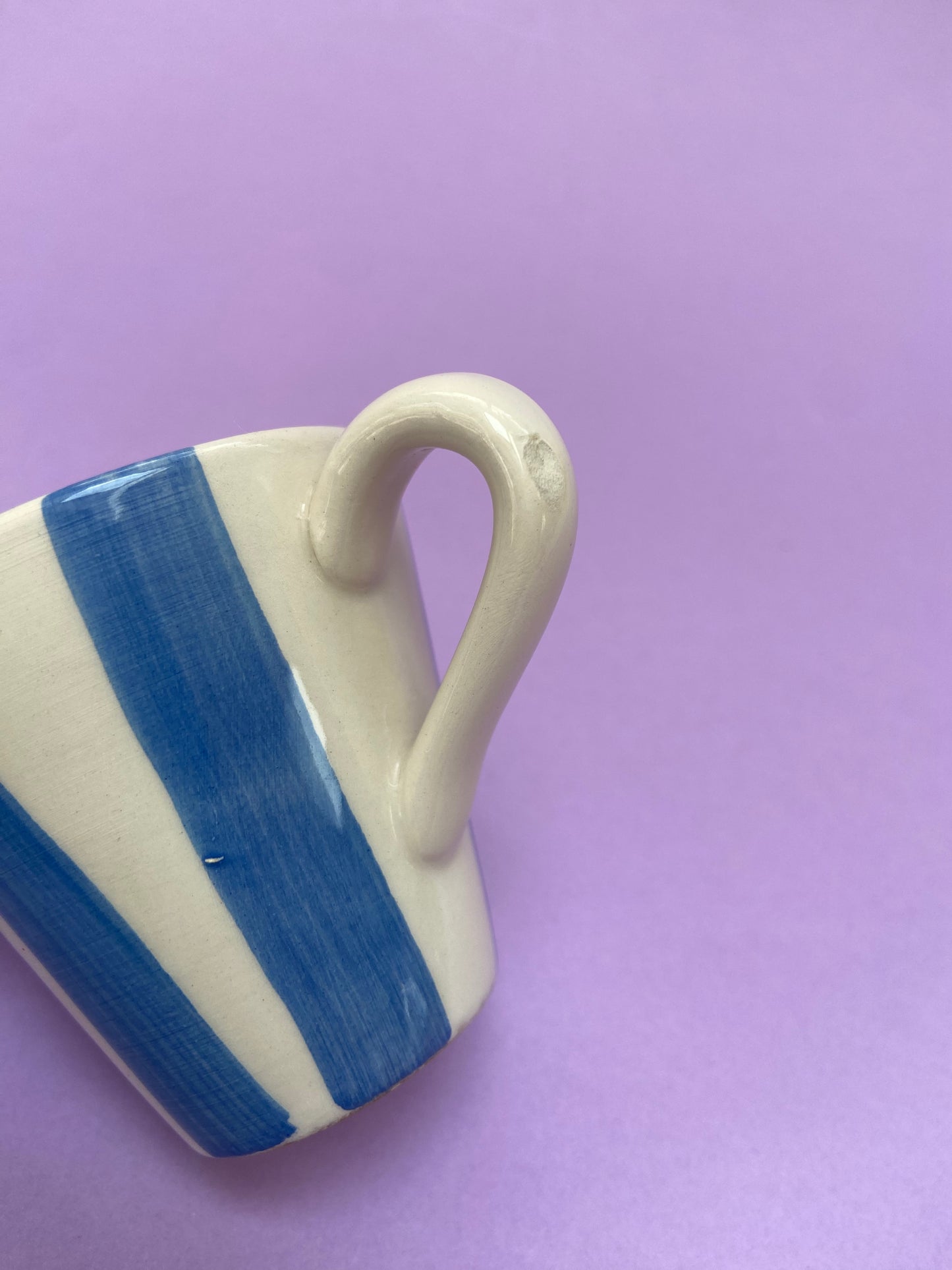 Ensemble tasse et sous tasse RAYURES bleu