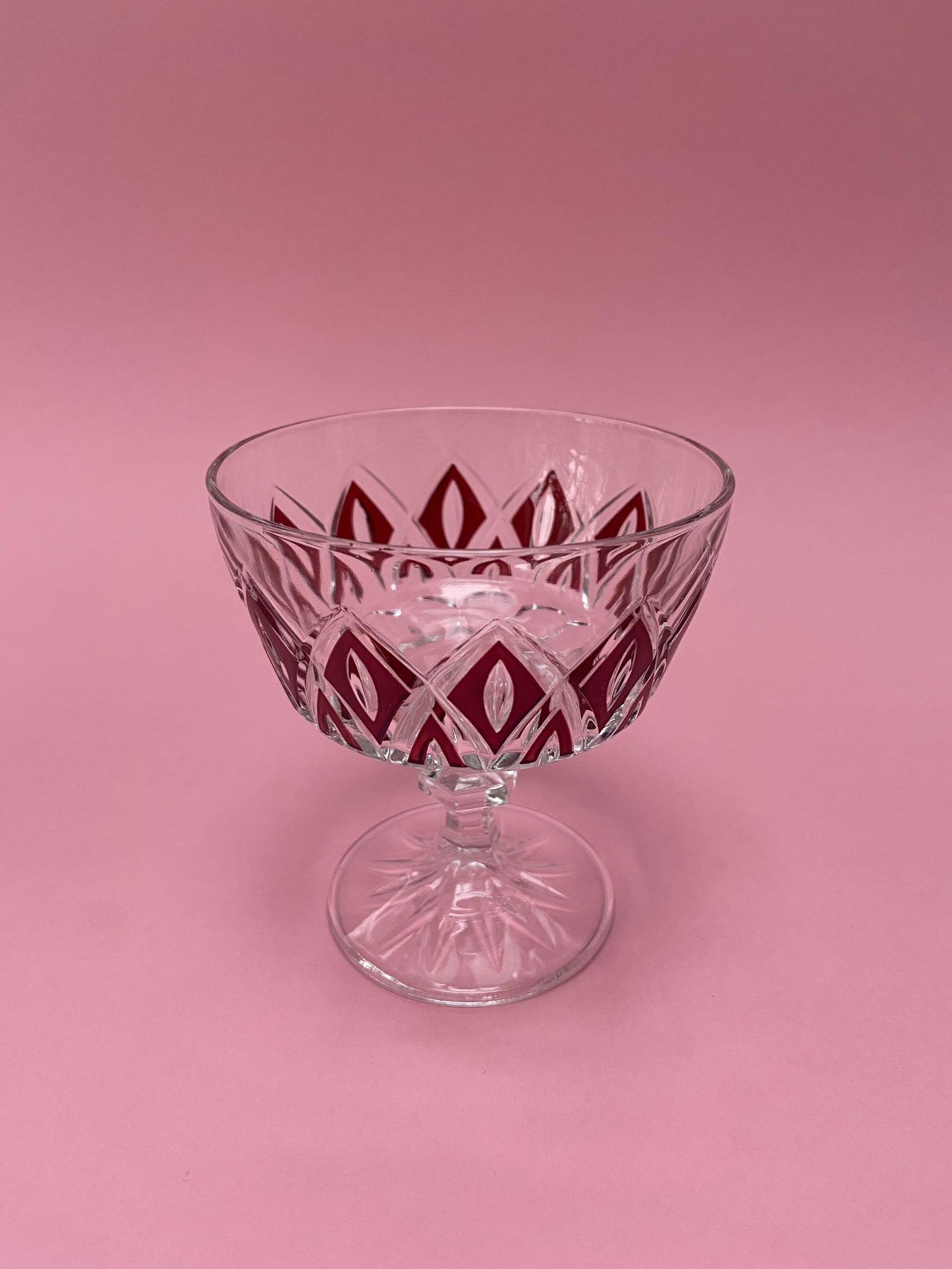 Ensemble seau à glace et 3 verres/coupes VMc Reims ARLEQUIN