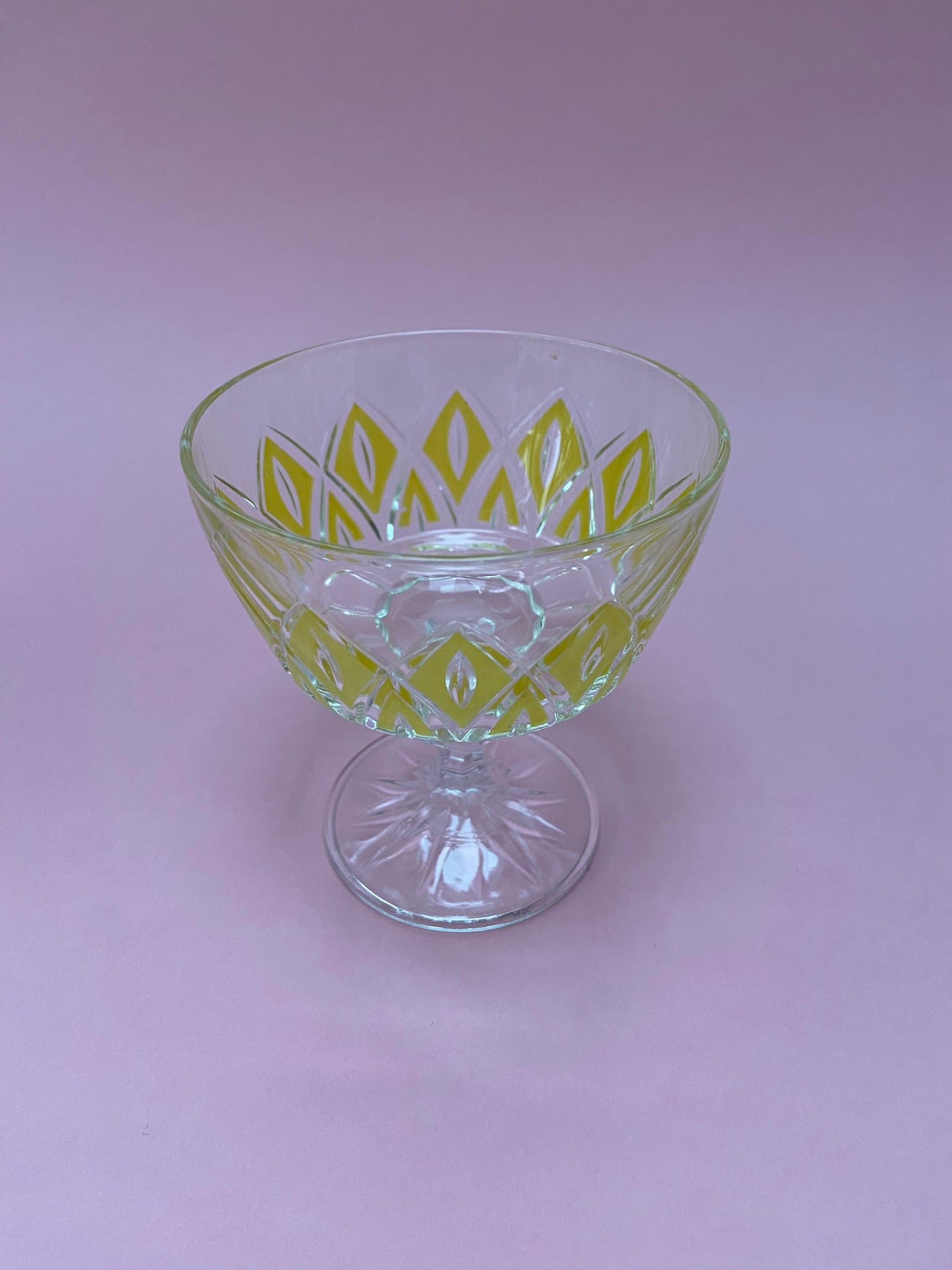 Ensemble seau à glace et 3 verres/coupes VMc Reims ARLEQUIN