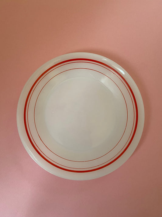Assiette à dessert TERMOCRISA Lignes ROUGE