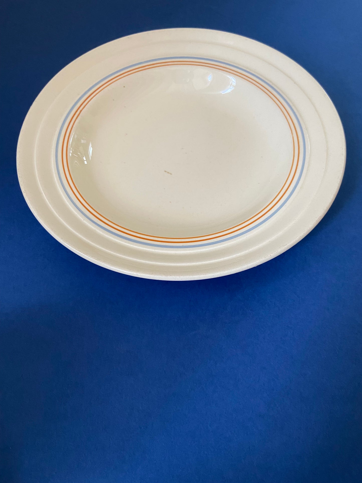 Deep plate SKY BLUE/ORANGE lines