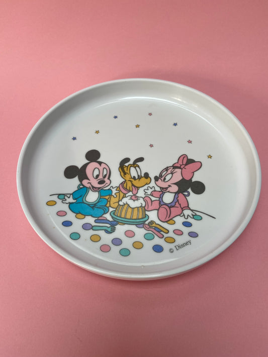 Assiette Minnie Mickey et Pluto babies