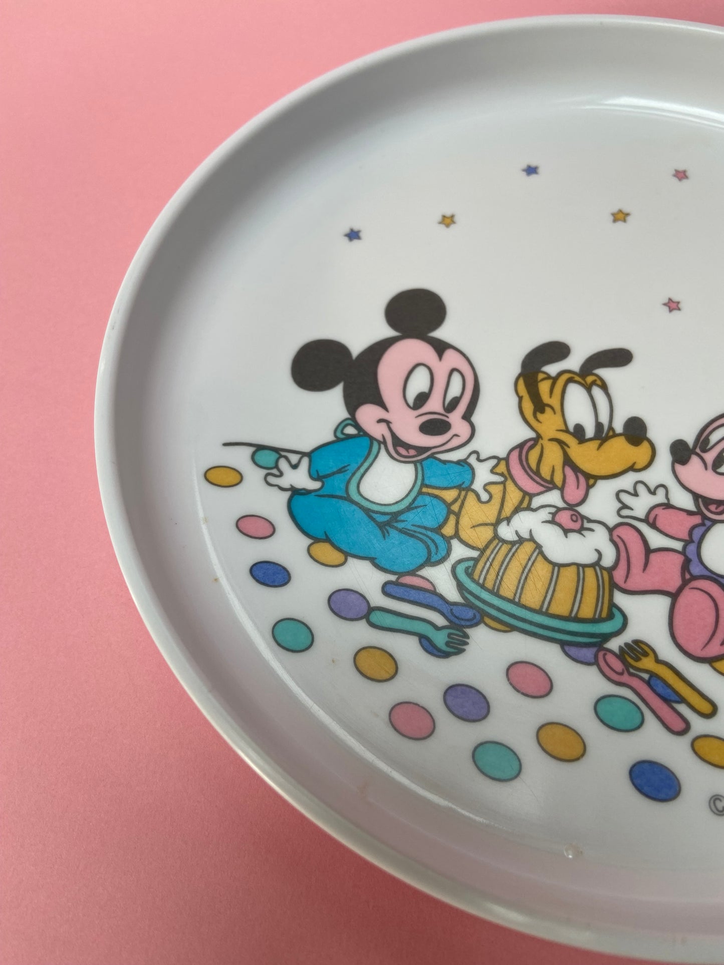 Assiette Minnie Mickey et Pluto babies
