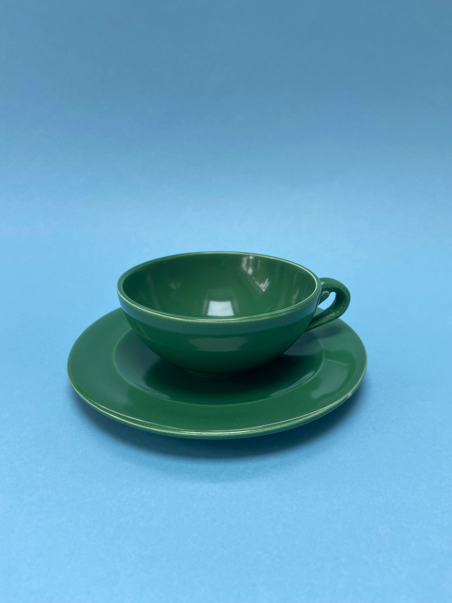 Duo coffee cups with saucers GREEN GRASS