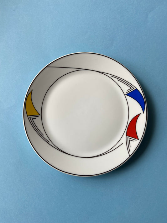Assiette à dessert porcelaine Couleurs primaires