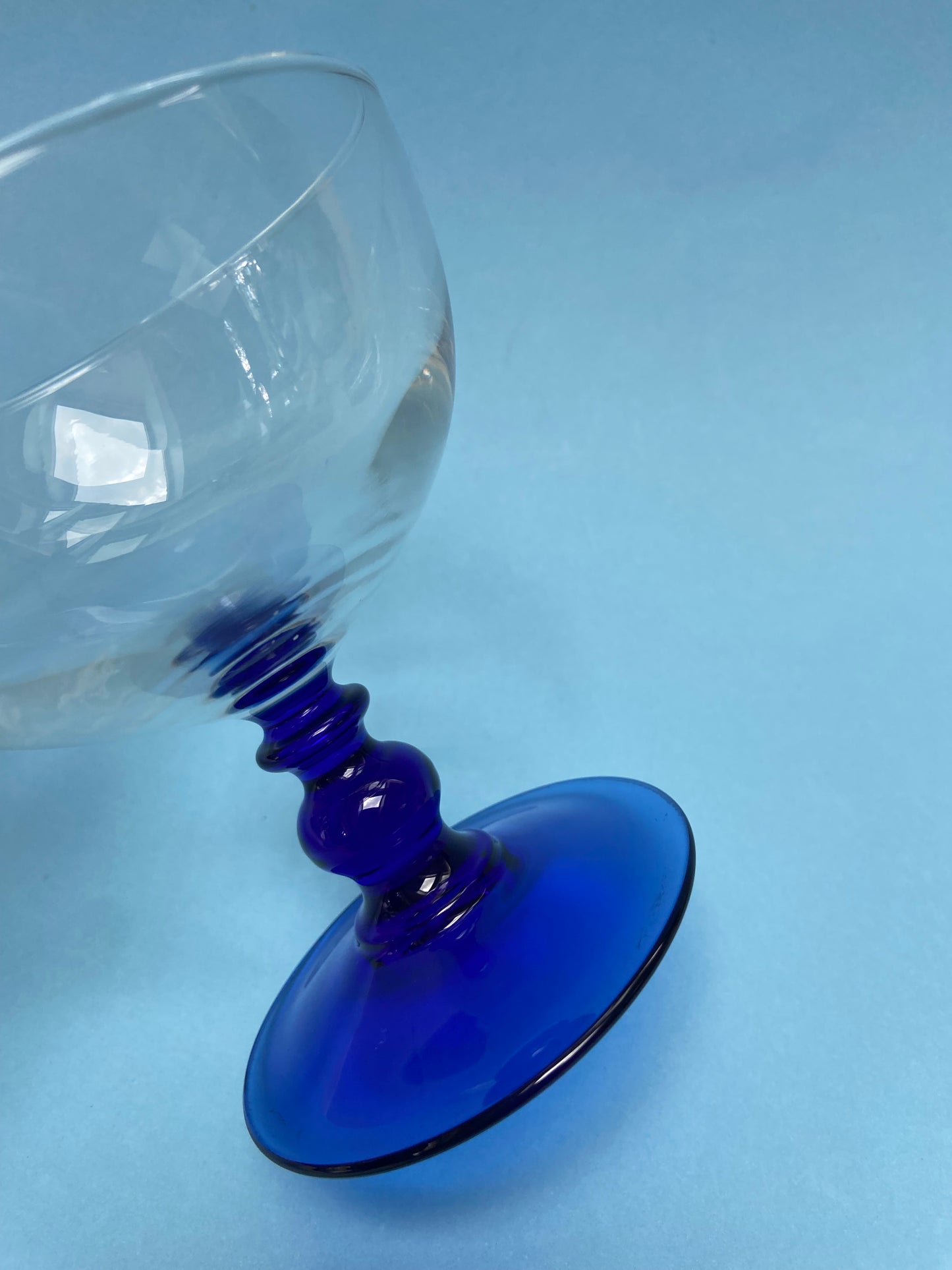 BLUE glass dessert cup